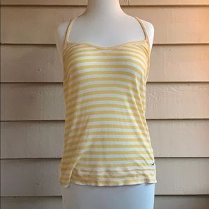 🌼 Hollister Striped Crisscross Back Tank Stretchy